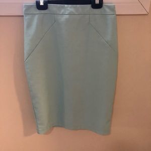 RW&CO teal vegan leather pencil skirt